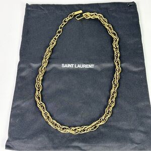 Saint Laurent Women’s Goldtone Chain Belt New W/ Tags